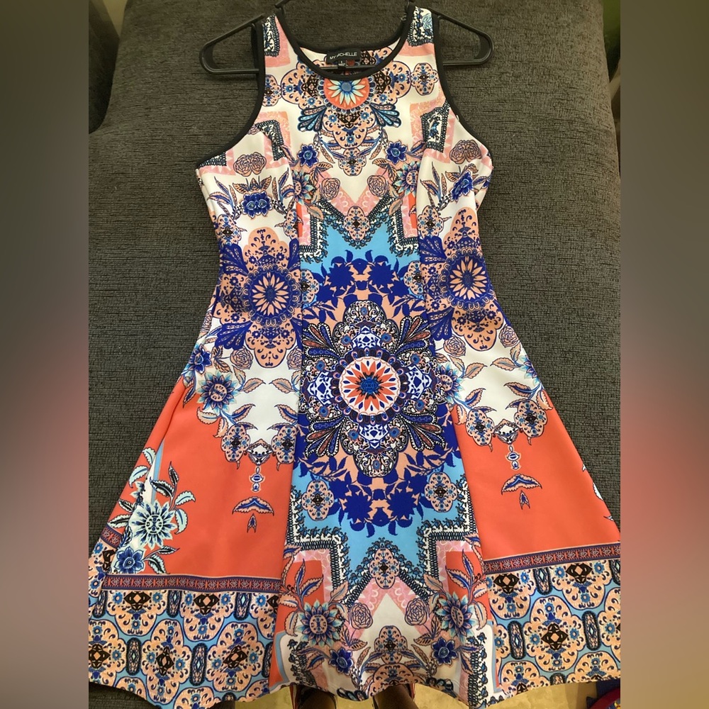 My Michelle brand, size large multi colored dress